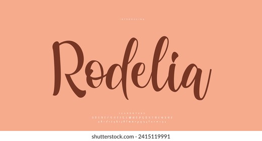 Abstract Fashion font alphabet. Minimal modern urban fonts for logo, brand etc. Typography Calligraphy typeface uppercase lowercase and number. vector illustration
