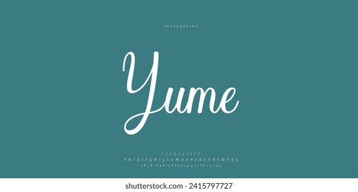 Abstract Fashion font alphabet. Minimal modern urban fonts for logo, brand etc. Typography Calligraphy typeface uppercase lowercase and number. vector illustration
