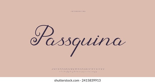 Abstract Fashion font alphabet. Minimal modern urban fonts for logo, brand etc. Typography Calligraphy typeface uppercase lowercase and number. vector illustration
