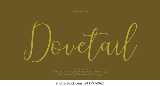 Abstract Fashion font alphabet. Minimal modern urban fonts for logo, brand etc. Typography Calligraphy typeface uppercase lowercase and number. vector illustration
