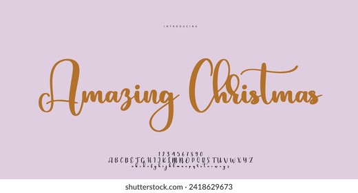 Abstract Fashion font alphabet. Minimal modern urban fonts for logo, brand etc. Typography Calligraphy typeface uppercase lowercase and number. vector illustration
