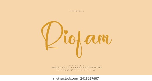 Abstract Fashion font alphabet. Minimal modern urban fonts for logo, brand etc. Typography Calligraphy typeface uppercase lowercase and number. vector illustration
