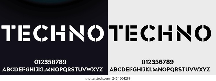 Abstract Fashion font alphabet. Minimal modern urban fonts for logo, brand etc. Typography typeface uppercase lowercase and number. vector illustration