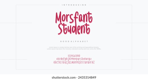 Abstract Fashion font alphabet. Minimal modern urban fonts for logo, brand etc. Typography typeface uppercase lowercase and number. vector illustration