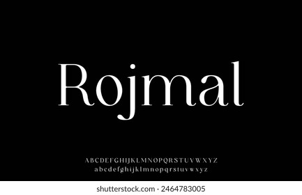 Abstract Fashion font alphabet. Minimal modern urban fonts for logo, brand etc. Typography typeface uppercase lowercase and number.