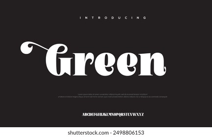 Abstract Fashion font alphabet. Minimal modern urban fonts for logo, brand etc. Typography typeface uppercase lowercase and number. vector illustration