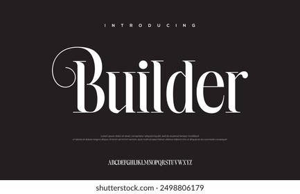 Abstract Fashion font alphabet. Minimal modern urban fonts for logo, brand etc. Typography typeface uppercase lowercase and number. vector illustration