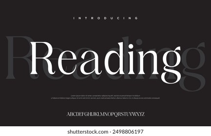 Abstract Fashion font alphabet. Minimal modern urban fonts for logo, brand etc. Typography typeface uppercase lowercase and number. vector illustration