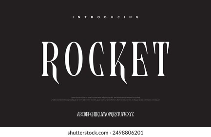 Abstract Fashion font alphabet. Minimal modern urban fonts for logo, brand etc. Typography typeface uppercase lowercase and number. vector illustration