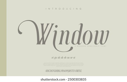 Abstract Fashion font alphabet. Minimal modern urban fonts for logo, brand etc. Typography typeface uppercase lowercase and number vector illustration