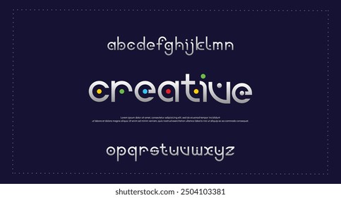 Abstract Fashion font alphabet. Minimal modern urban fonts for logo, brand etc. Typography typeface uppercase lowercase and number vector illustration.