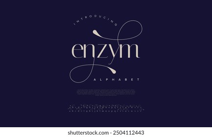 Abstract Fashion font alphabet. Minimal modern urban fonts for logo, brand etc. Typography typeface uppercase lowercase and number. vector illustration.