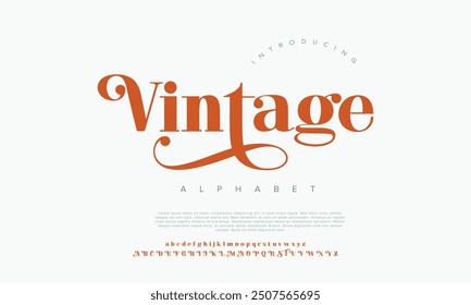 Abstract Fashion font alphabet. Minimal modern urban fonts for logo, brand etc. Typography typeface uppercase lowercase and number. vector illustration