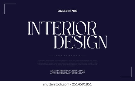 Abstract Fashion font alphabet. Minimal modern urban fonts for logo, brand etc. Typography typeface uppercase lowercase and number. vector illustration