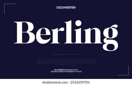 Abstract Fashion font alphabet. Minimal modern urban fonts for logo, brand etc. Typography typeface uppercase lowercase and number. vector illustration