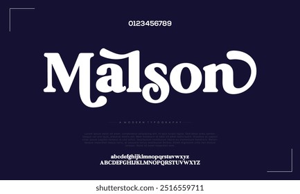 Abstract Fashion font alphabet. Minimal modern urban fonts for logo, brand etc. Typography typeface uppercase lowercase and number. vector illustration