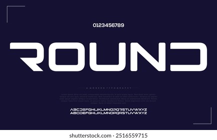 Abstract Fashion alfabeto de fontes. Mínimo fontes urbanas modernas para logotipo, marca etc. Tipografia fonte maiúscula minúscula e número. ilustração vetorial