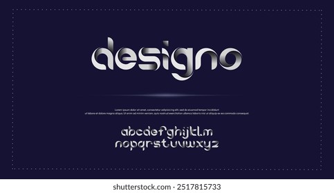 Abstract Fashion font alphabet. Minimal modern urban fonts for logo, brand etc. Typography typeface uppercase lowercase and number vector illustration.