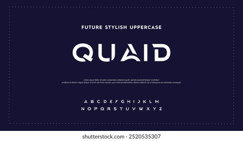 Abstract Fashion font alphabet. Minimal modern urban fonts for logo, brand etc. Typography typeface uppercase lowercase and number vector illustration.
