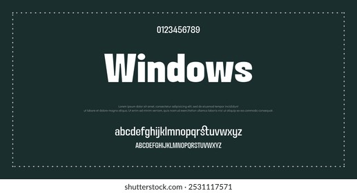 Abstract Fashion font alphabet. Minimal modern urban fonts for logo, brand etc. Typography typeface uppercase lowercase and number. vector illustration