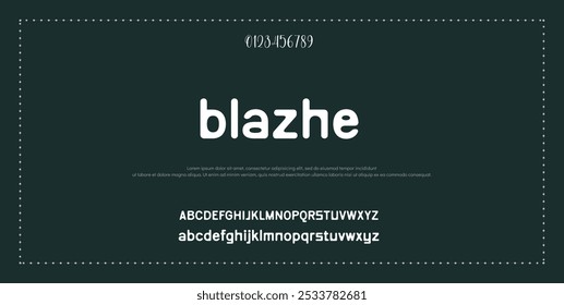 Abstract Fashion font alphabet. Minimal modern urban fonts for logo, brand etc. Typography typeface uppercase lowercase and number vector illustration.