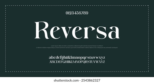 Abstract Fashion font alphabet. Minimal modern urban fonts for logo, brand etc. Typography typeface uppercase lowercase and number. vector illustration