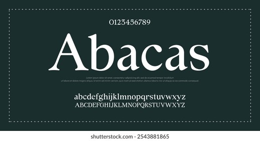 Abstract Fashion font alphabet. Minimal modern urban fonts for logo, brand etc. Typography typeface uppercase lowercase and number. vector illustration