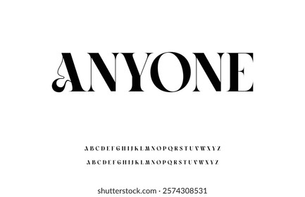 Abstract Fashion font alphabet. Minimal modern urban fonts for logo, brand etc. Typography typeface uppercase lowercase and number. vector illustration