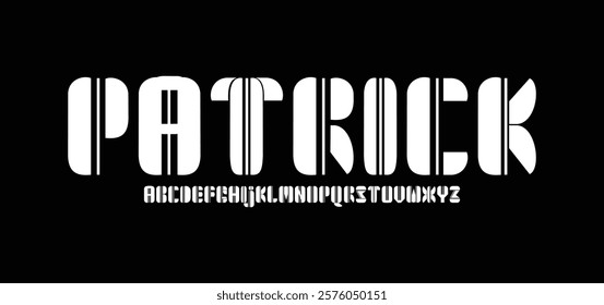 Abstract Fashion font alphabet. Minimal modern urban fonts for logo, brand etc. Typography typeface uppercase lowercase and number vector illustration
