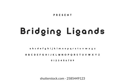 Abstract Fashion font alphabet. Minimal modern urban fonts for logo, brand etc. Typography typeface uppercase lowercase and number vector illustration.