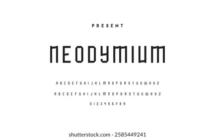 Abstract Fashion font alphabet. Minimal modern urban fonts for logo, brand etc. Typography typeface uppercase lowercase and number vector illustration.