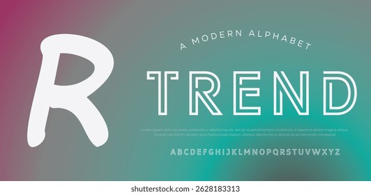 Abstract Fashion font alphabet. Minimal modern urban fonts for logo, brand etc. Typography typeface uppercase lowercase and number. vector illustration