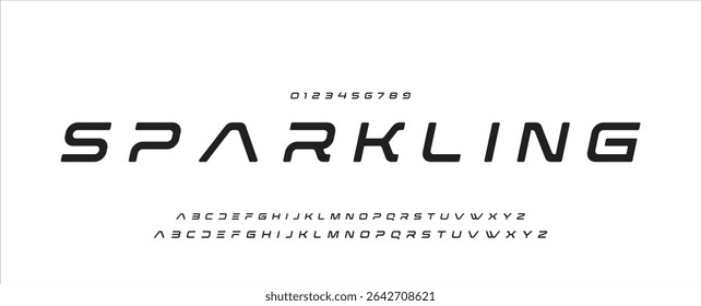 Abstract Fashion font alphabet. Minimal modern urban fonts for logo, brand etc. Typography typeface uppercase lowercase and number vector illustration.