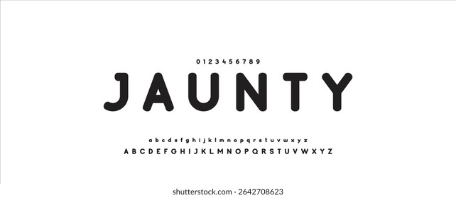 Abstract Fashion font alphabet. Minimal modern urban fonts for logo, brand etc. Typography typeface uppercase lowercase and number vector illustration.