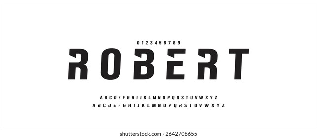Abstract Fashion font alphabet. Minimal modern urban fonts for logo, brand etc. Typography typeface uppercase lowercase and number vector illustration.