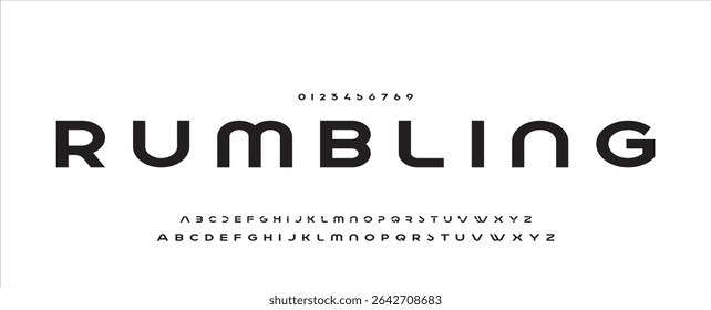 Abstract Fashion font alphabet. Minimal modern urban fonts for logo, brand etc. Typography typeface uppercase lowercase and number vector illustration.