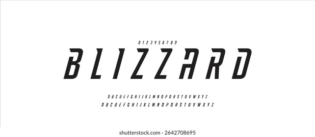 Abstract Fashion font alphabet. Minimal modern urban fonts for logo, brand etc. Typography typeface uppercase lowercase and number vector illustration.