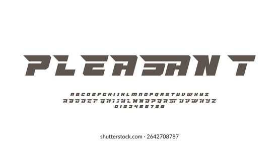 Abstract Fashion font alphabet. Minimal modern urban fonts for logo, brand etc. Typography typeface uppercase lowercase and number vector illustration.