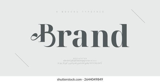 Abstract Fashion font alphabet. Minimal modern urban fonts for logo, brand etc. Typography typeface uppercase lowercase and number. vector illustration
