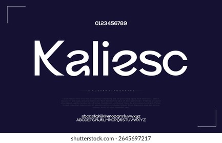Abstract Fashion font alphabet. Minimal modern urban fonts for logo, brand etc. Typography typeface uppercase lowercase and number. vector illustration
