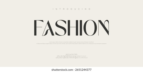 Abstract Fashion font alphabet. Minimal modern urban fonts for logo, brand etc. Typography minimalist urban sans serif digital fashion future creative logos fonts. vector illustration