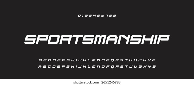 Abstract Fashion font alphabet. Minimal modern urban fonts for logo, brand etc. Typography typeface uppercase lowercase and number vector illustration.