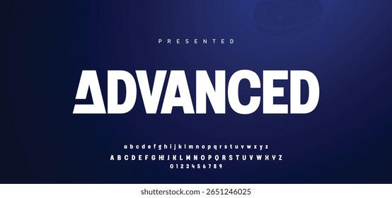 Abstract Fashion font alphabet. Minimal modern urban fonts for logo, brand etc. Typography typeface uppercase lowercase and number vector illustration.