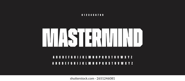 Abstract Fashion font alphabet. Minimal modern urban fonts for logo, brand etc. Typography typeface uppercase lowercase and number vector illustration.