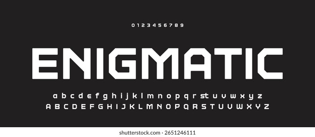 Abstract Fashion font alphabet. Minimal modern urban fonts for logo, brand etc. Typography typeface uppercase lowercase and number vector illustration.