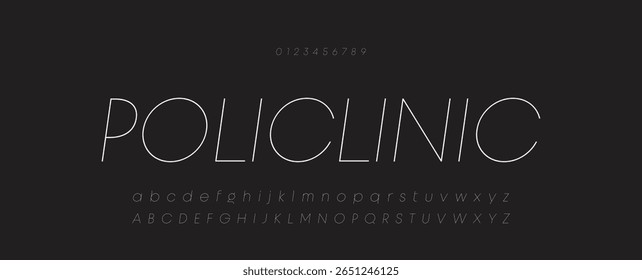 Abstract Fashion font alphabet. Minimal modern urban fonts for logo, brand etc. Typography typeface uppercase lowercase and number vector illustration.