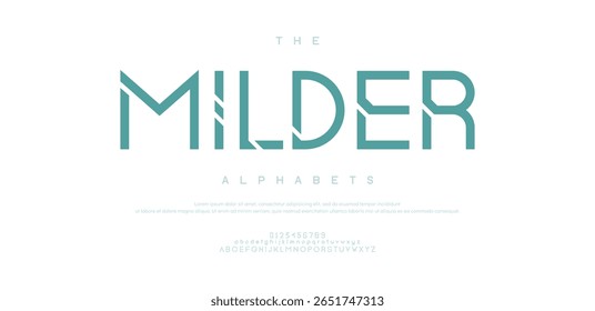Abstract Fashion font alphabet. Minimal modern urban fonts for logo, brand etc. Typography typeface uppercase lowercase and number vector illustration. 