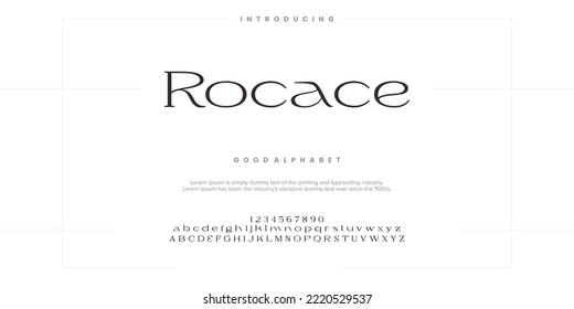 Abstract Fashion font alphabet. Typography typeface uppercase lowercase and number. vector illustration