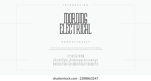 Abstract Fashion font alphabet. Typography typeface uppercase lowercase and number. vector illustrations.