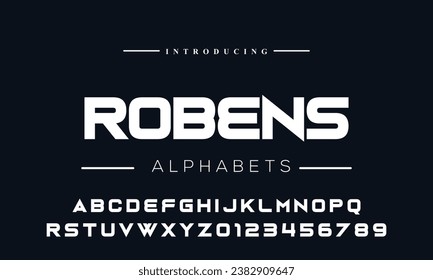 Abstract Fashion font alphabet. Typography typeface uppercase lowercase and number. vector illustration